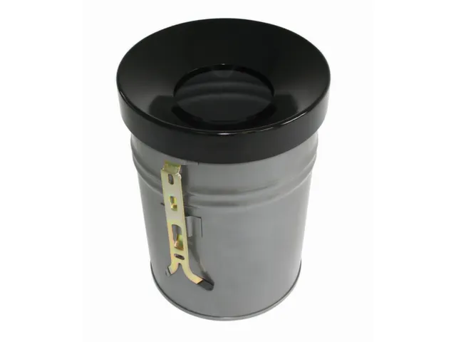 afvalbak,vlamdovend,30l,HxØ 415x344mm,wandmontage,kop zwart