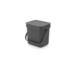 Afvalemmer Sort & Go 3 Liter Grijs
