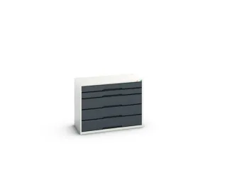 ladekast HxBxD 800x1050x550mm 5laden romp RAL7035 front RAL7016 - 2