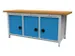 werkbank,HxBxD 860x2000x750mm,onderstel RAL5010,fronten RAL6011