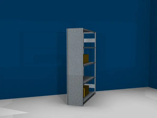 paroi latérale,p. rayonnage sans boulons,HxP 2000x400mm,galvanisé