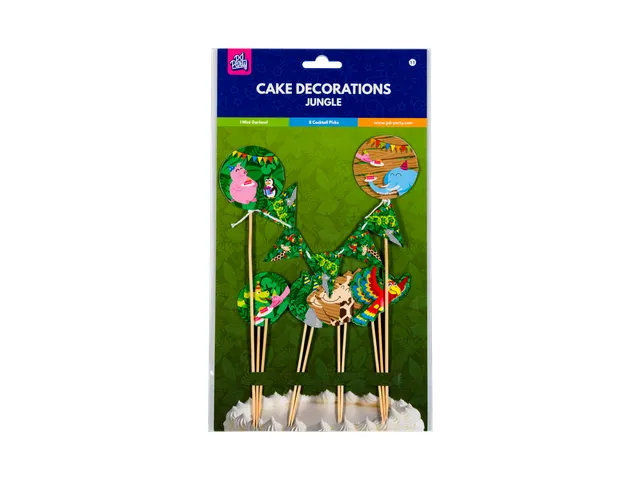 Cake decoratie Jungle 9 stuks