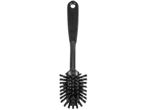 Vikan Hygiene afwasborstel met schraprand medium vezels 280mm zwart