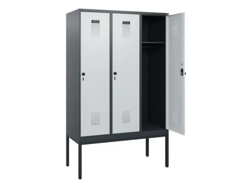 schoollocker,HxBxD 1950x1200x500mm,3vak,vak B 400mm,draaigrendel