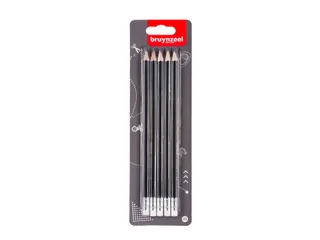Potlood Bruynzeel Teens HB gumtip blister à 5 stuks - 4
