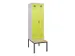 locker met bank,voor scheiding van kleding,HxBxD 2120x600x815mm,2vak