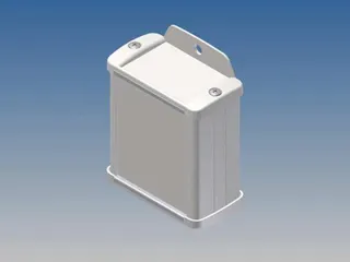Aluminium Behuizing - WIT - 70x59.9x30.9mm - Met Flens - 1