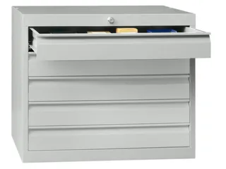 ladekast HxBxD 600x500x600mm 5laden slot RAL7035 front RAL7035 - 2