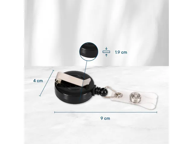 Enrouleur Opus 2 avec lanière Noir