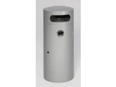 Combi-Asbak 70 Liter hxØ 1045x420mm Zilverkleurig Afsluitbaar Staal