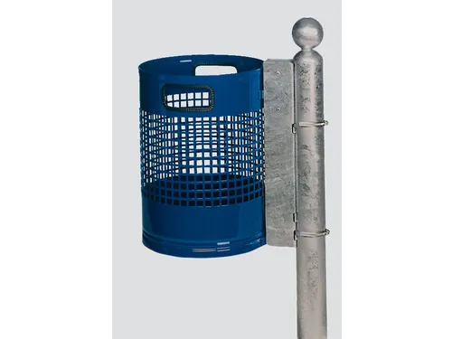 Afvalbak 30 liter H x Ø 460x330mm draadgaaswand staal blauw