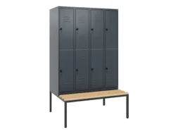 Dubbeldekse dekenkist,HxBxD 1950x1200x815mm,4x2vak.,vak B 300mm