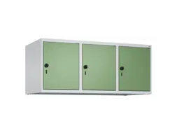 opzetkast,v. locker,3vak.,vak B 400mm,HxBxD 500x1200x500mm,vleugeldeur