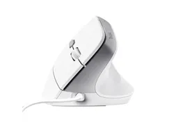 Muis Trust ergonomisch BAYO II wit 25397