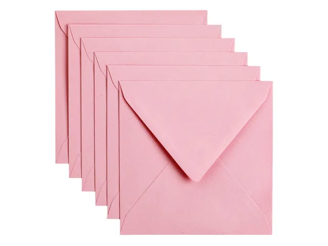 Envelop Papicolor 140x140mm Babyroze Gegomd