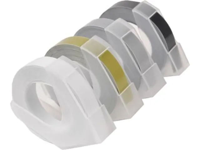 Tape Voor Lettertang 9 Mm Traditioneel 4 Kleuren