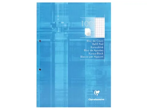 Clairefontaine Cursusblok A4 Ruit 5mm Assorti