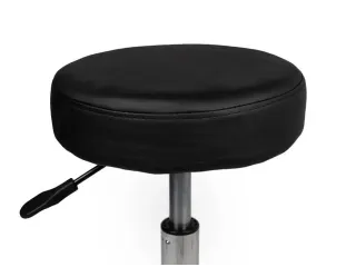 Tabouret kruk Office hoog met gasveer harde wielen zw - 4