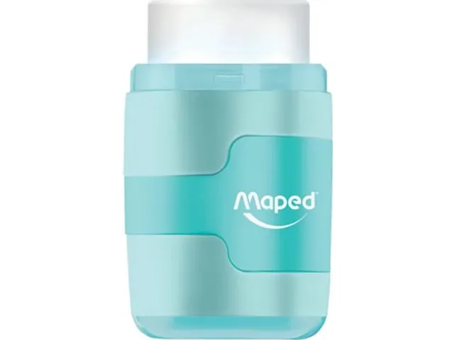 potloodslijper + gom Connect Soft Touch assorti pastelkleuren, op blis
