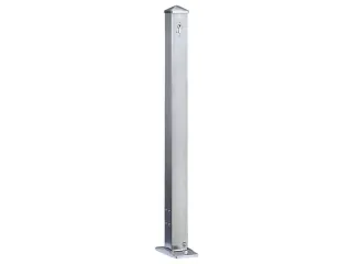 Afzetpaal Rvs 70X70Mm H 900Mm Kiepbaar Afsluitbaar Opschroefbaar - 2