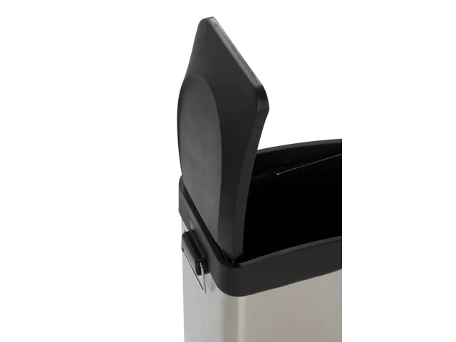 Rechthoekige Pedaalemmer 15 Liter Mat Rvs