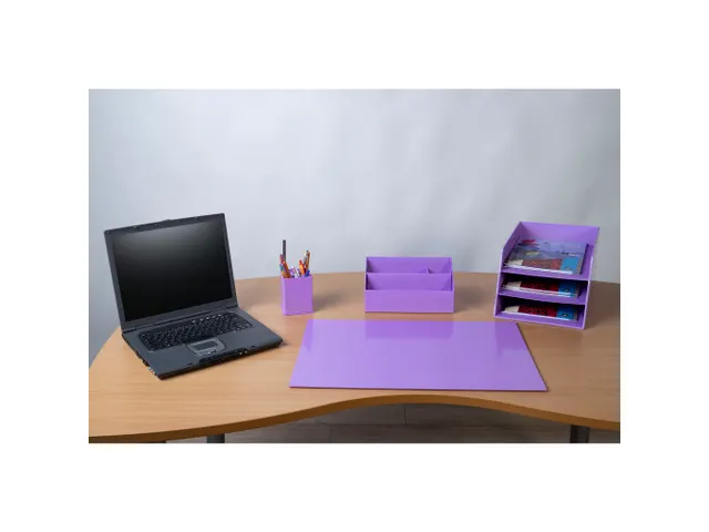 Kartonnen postmand m et 3 niveaus mauve