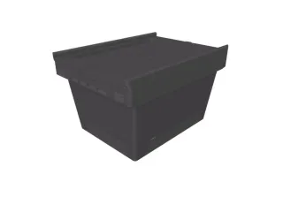 Herbruikbare containers HxLxB 240x410x300mm 18l PP-regeneraat zwart - 1