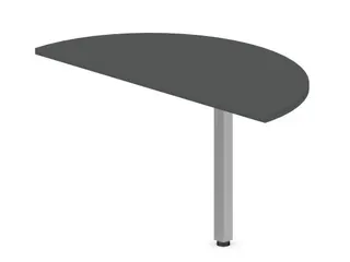 aanbouwtafel,i.h.v.,HxBxD 720-840x1200x600mm,halfrond,MS-donkergrijs - 1