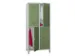 dubbeldekse locker,HxBxD 1850x800x500mm,2x2vak.,RAL7035,front RAL6011