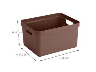 Sigma Home opbergbox 32L bruin - 44,5x34,5x24,3cm - 2