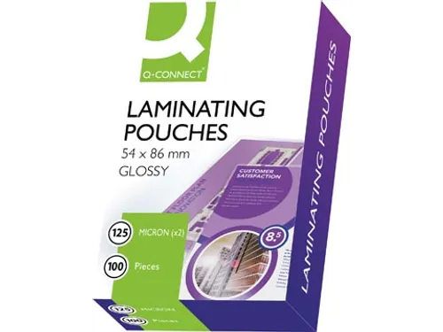 Lamineerhoes Glanzend Transparant 54x86mm 2x125mic Doos 100 Stuks