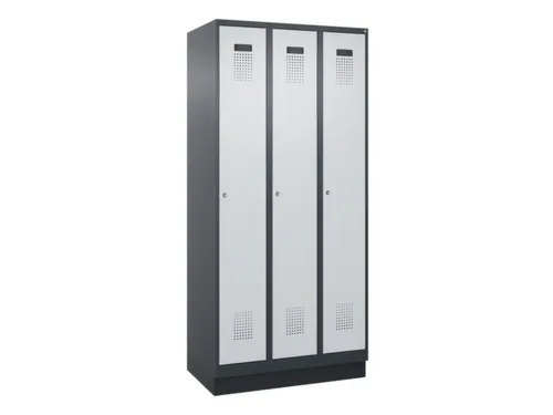 locker,HxBxD 1950x900x500mm,3vak,vak B 300mm,cil.-slot,sokkel