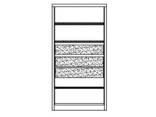 systeemkast,HxBxD 1950x1040x630mm,3xStalen bodem,RAL7035,front RAL7035 - 4