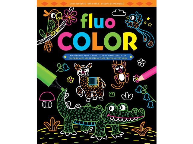 Livre de coloriage Deltas Fluo Color