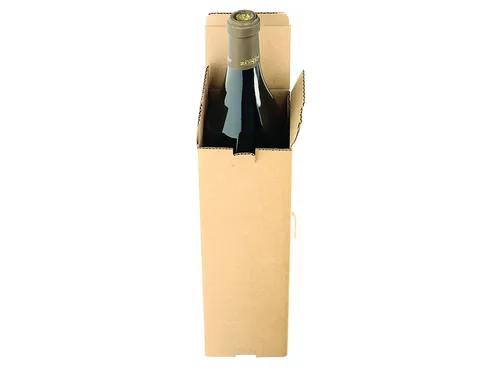Verzenddoos fles IEZZY karton bruin 90x90x360mm