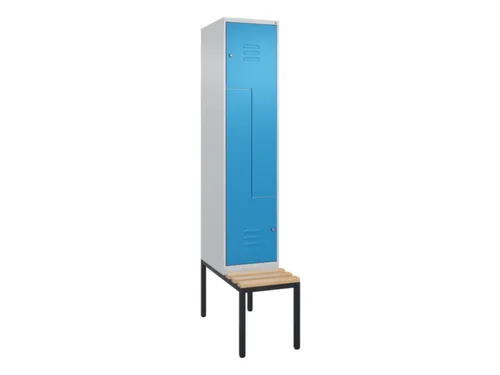 Z-garderobekast,HxBxD 2120x400x815mm,2vak,vak B 400mm,cil.-slot