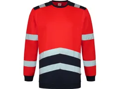 Tricorp 303004 sweater, rood/marineblauw, maat S, per stuk