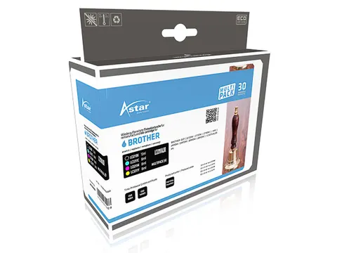 Astar Brother LC3211VALDR DCPJ/MFCJ Inkt CMYK Rebuilt set van 4