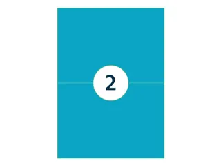 Gekleurde Etiketten 210x148mm Blauw 42823 1000 Vel - 2