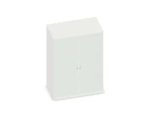 vitrinekast,HxBxD 1150x800x430mm,2xhouten vloer,3 OH,decor romp wit - 2
