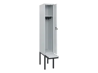 locker met bank,HxBxD 1950x300x815mm,1vak,vak B 300mm,draaigrendel - 1