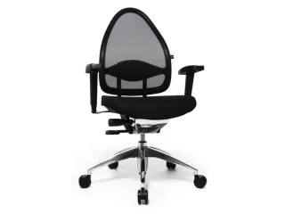 Bureaustoel Zwart Zitting H X B X D 430-520X 480X 500Mm Netrug Synchro - 2
