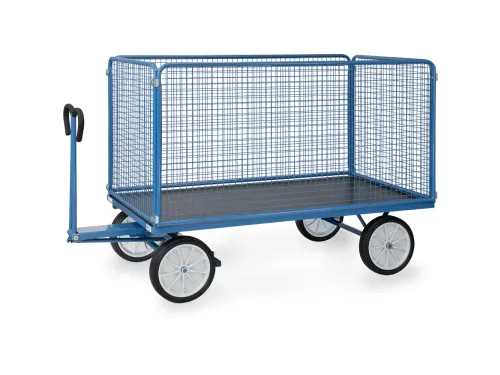 Handtrekwagens 6446v 1250kg 2000x1000mm Draadgaas Massief Rubber