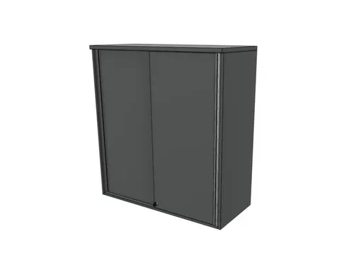opzetkast,v. schuifdeurkast,HxBxD 1070x1200x445mm,MS-donkergrijs