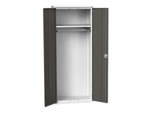 Lockerkast 2000x800x550mm 1 vak, dubbele vleugeldeur, RAL7035 +RAL7016 - 1