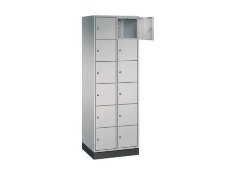 lockerkast,HxBxD 1950x620x500mm,2x6vakken,cil.-slot,sokkel