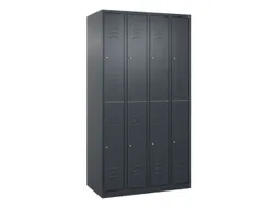 dubbeldekse locker,HxBxD 1850x1000x500mm,4x2vak.,vak B 250mm,cil.-slot