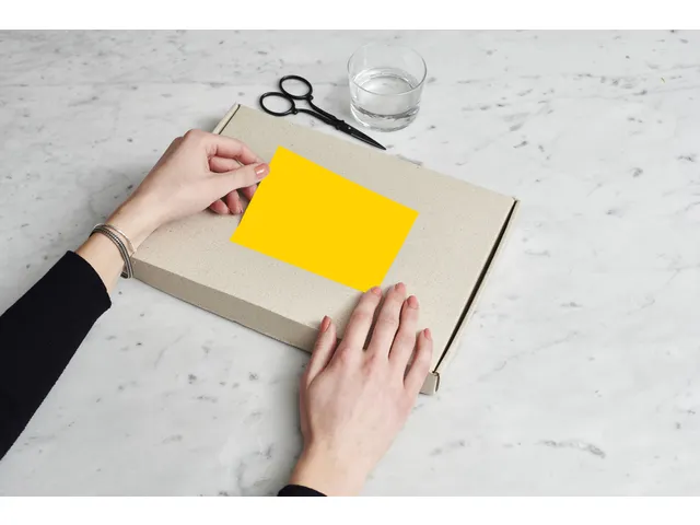 Gekleurde Etiketten 70x37mm Geel 42712