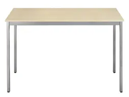 Tafel Vierkant 120x80 Cm Rechthoekig Frame Aluminium Blad Esdoorn
