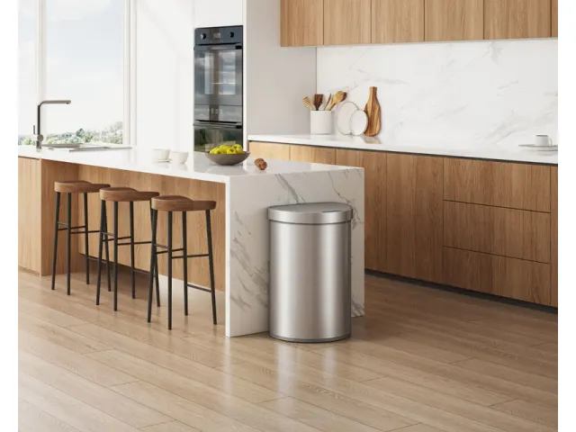 Afvalbak Deluxe Shell Sensor Bin 65 liter Mat RVS